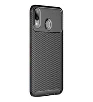 Huawei Y7 Prime 2019 Karbon Desenli Negro Silikon Kılıf (Siyah)