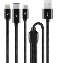 Şarj Kablosu 1mt. Type-C, Lightning, Micro USB