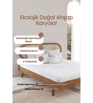 Padova Model Hazeran Başlıklı Masif Ahşap Karyola Kolay Kurulum Fırınlanmış İthal Sibirya Çamı 160x200 Yatak Uyumlu