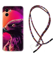 Vivo Y15S Y32 Y33S Y51 Y53S Kılıf Boyun Asklı Rasta Silikon Red Eagle 1752