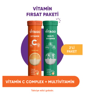2'li- Vitago Vitamin C+Multivitamin,20'li Efervesan Tablet