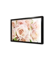 Pembe Güller Çerçeveli Mdf Tablo