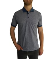 Erkek Polo Yaka Jakarlı Tişört Bgl-st01052 (İndigo)
