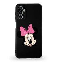 Samsung Galaxy M13 Uyumlu Lansman Kılıf Altı Kapalı İçi Kadife  Minnie Mouse-C Tasarımlı  Kapak (Şeffaf)