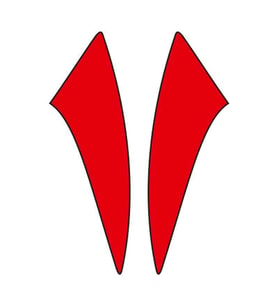 Cg Kırmızı Çamurluk Yan Sticker