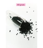 Dökme Cam Kum Boncuk (11/0) 2 mm - 60 Gram - Siyah - BNC045