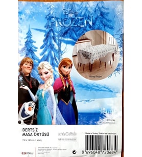 FROZEN BASKILI MASA VE ÇOCUK OYUN ÖRTÜSÜ (150*180 cm) (Bej)