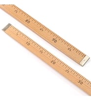 Ahşap Manifatura Cetveli Demirli 1 Metre (100 Cm)