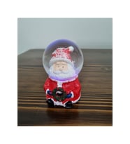 Işıklı Mini Noel Baba Hediyeli Yılbaşı Cam Kar Küresi 9CMX7CM