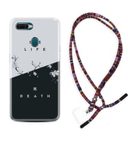 Oppo A5S A15 A16 A54 A55 A73 A74 Kılıf Boyun Asklı Rasta Silikon Life and Death 1339
