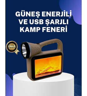 Solar Alev Lambası – Kamp, Bahçe ve Dış Mekan İçin