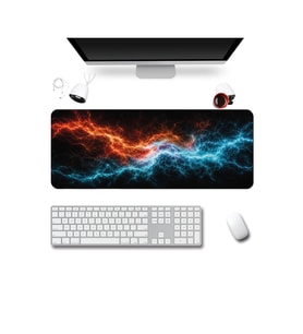 SonicTouch Klavye Mousepad 40x90cm Dikişsiz Pürüzsüz Sıvı Geçirmez Kaymaz Taban Enerji Kırılması