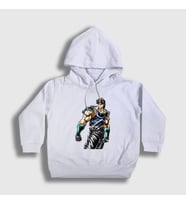 Presmono Unisex Çocuk Beyaz Jonathan Joestar Anime Jojo Kapüşonlu Sweatshirt 321652tt