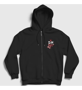 Presmono Unisex Siyah Violator Depeche Mode Fermuarlı Kapüşonlu Sweatshirt 141433tt