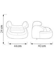 ComfyMax Premium 15-36kg Yükseltici Oto koltuğu Grey Jean (Çok Renkli)