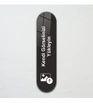 Cam Kaykay Tablo  Kişiye Özel Fotoğraflı  20cm x 80cm (Çok Renkli)