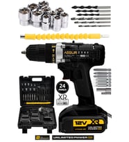 12V Çelik Şanzımanlı Bakır Sargılı Çift Akülü Matkap Vidalama