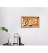 BK Home Coffee Tasarımlı Dekoratif Retro Ahşap Tablo-37