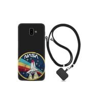 Samsung Galaxy J6 Plus Kılıf Desenli Silikon Ipli Boyun Askılı Nasa 1326