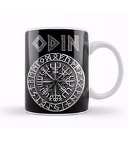 Thor Mjolnir Valknut Vikings Runes Viking Gods Tee 01 Kupa Bardak Porselen