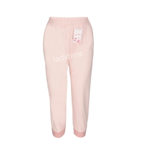 Paça Dantelli Ağlı Dizaltı Kadın Tayt pc2 (Pembe)
