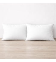 Faralya Life %100 Polyester Tela Kumaş 2’li Dekoratif Beyaz Renk Kırlent İçi Dolgu Yastığı 40*60 500gr