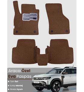 DACİA DUSTER (2018-2024) Uyumlu EVA Paspas Tam Set–Araca Özel,Su Geçirmez,Kolay Montaj