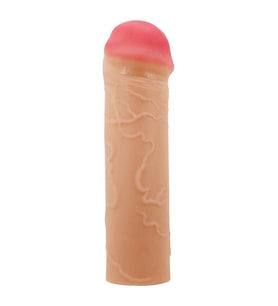 LilituShop 2,5 cm Dolgulu Premium Ten Rengi Silikon Penis Kılıfı