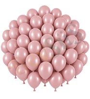 Toz Pembe Renk Lateks Retro Balon (30 cm) - 50 Adet