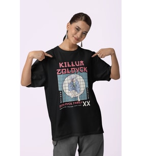 Killua Zoldyck Zoldyck Family Baskılı Unisex Oversize Hunter X Hunter Anime Dizi Karakter Tişört