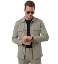 DeepSEA Siyah Slim Fit Gofre Dokulu Yazlık Spor Takım Elbise – Yarım Astarlı Likralı 2’li Kombin 2604007
