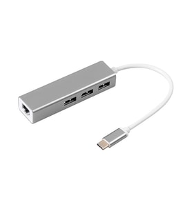 EVEREST SL-UTY1010 Gigabit 1port Type-C Ethernet,3x USB Çoklayıcı
