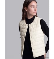 LCW Modest Ekru Bisiklet Yaka Kadın Şişme Yelek
