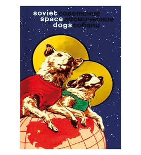 Laika - Uzay Gezgini Köpek Sovyet Uzay Sanatı Sscb Tasarımı Tablo Ahşap Poster Dekoratif