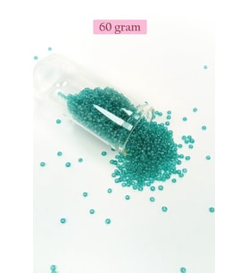 Dökme Cam Kum Boncuk (11/0) 2 mm - 60 Gram - Şeffaf Yeşil - BNC049