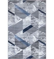 Eliana Home Baskılı, Yıkanabilir Kaymaz Taban Salon Halısı LNA0426 100x150 cm (Mavi)