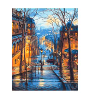 Merdivenler ve Sokak Çerçeveli 50x65 Sayılarla Boyama Hobi Seti