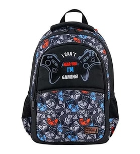 Muggle Okul Çantası Game Over Siyah Mu-9383
