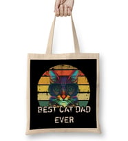 Best Cat Dad Ever Kedi 02 Bez Çanta Uzun Saplı