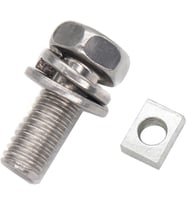 Cıvataları ve Somunları, M5 x 10 mm ATV Akü Terminal Cıvataları, Motosiklet, Tekne, E-Bisiklet, Elektrikli Forkliftler için Paslanmaz Çelik M5 Cıvatalar, 10'lu Paket