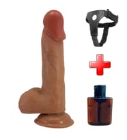 Lilitu Shop Belden Bağlamalı 20,6 cm Realistik Vantuzlu Dildo - Catoplebas