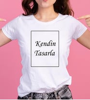 Özel Tişört Baskı, sevgiliye hediye, yıldönümü hediyesi, geçmiş olsun hediyesi, yeni iş hediyesi, anneye hediye (Beyaz)