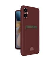 Samsung Galaxy A05 Kelvin Kartvizitli Silikon - Bordo