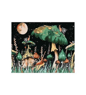 Ay Mantarları Çerçeveli 90x110 Sayılarla Boyama Hobi Seti