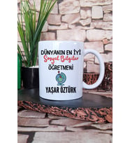 Dünyanın En İyi Sosyal Bilgiler Öğretmeni Baskılı Kişiye Özel Öğretmenler Günü Kupa Bardak
