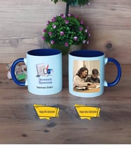 Matematik Öğretmeni Kupa Bardak Lacivert Fotoğraflı Öğretmenler Günü Hediyesi