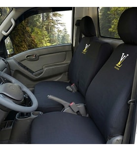 Hyundai H100 Siyah Penye Oto Koltuk Kılıfı - LV Baskılı