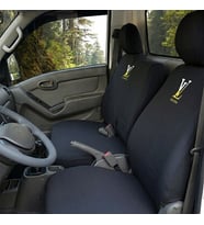 Hyundai H100 Siyah Penye Oto Koltuk Kılıfı - LV Baskılı