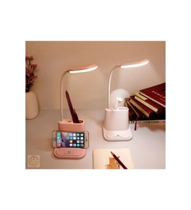 Şarj Edilebilir LED Masa Lambası, Dokunmatik, USB Port, Güç Kaynağı (Krem)
