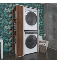 Kenzlife çamaşır-kurutma makinesi dolabı demyan sol cvz 180*090*60 banyo kapaksız arkalıksız (Karışık)